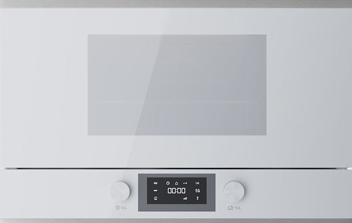 Встраиваемая микроволновая печь Kuppersbusch MR 6330.0 W1 Stainless steel 2.5 кВт 22 л 595х334х390 мм белое стекло