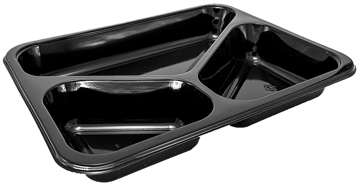 Лоток для технологии SKIN Георг Полимер ПП MAP 227х178х36*3 ЕС черный (1280 шт/кор)