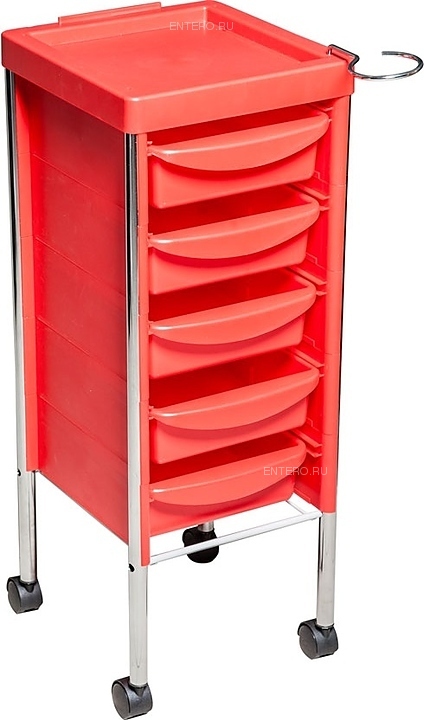 Тележка парикмахерская Имидж Мастер IM 6003 красная