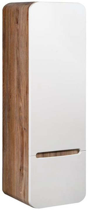 Шкаф-пенал Runo Ницца 35 см темное дерево, белый