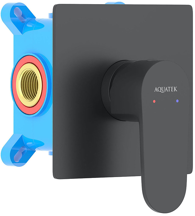 Смеситель для душа встраиваемый Aquatek Оберон AQ1266MB черный матовый