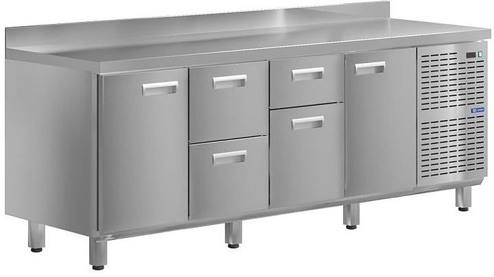 Стол холодильный KAYMAN КСХ-1241/60 (2 двери, 4 ящика)