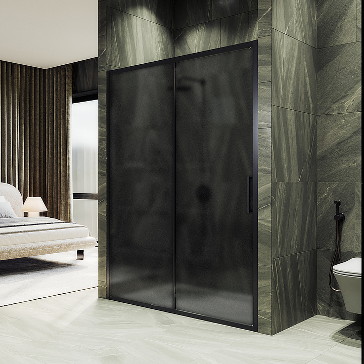 Дверь душевая MaybahGlass MGD-1289-6 150х195 см в нишу, раздвижная