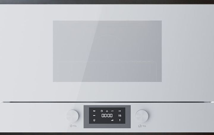 Встраиваемая микроволновая печь Kuppersbusch ML 6330.0 W2 Black Chrome 2.5 кВт 22 л 595х334х390 мм белое стекло