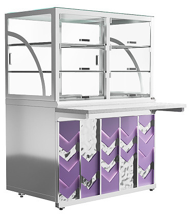 Прилавок холодильный Luxstahl ПХК (С)-1200 Premium Vector (Вектор)