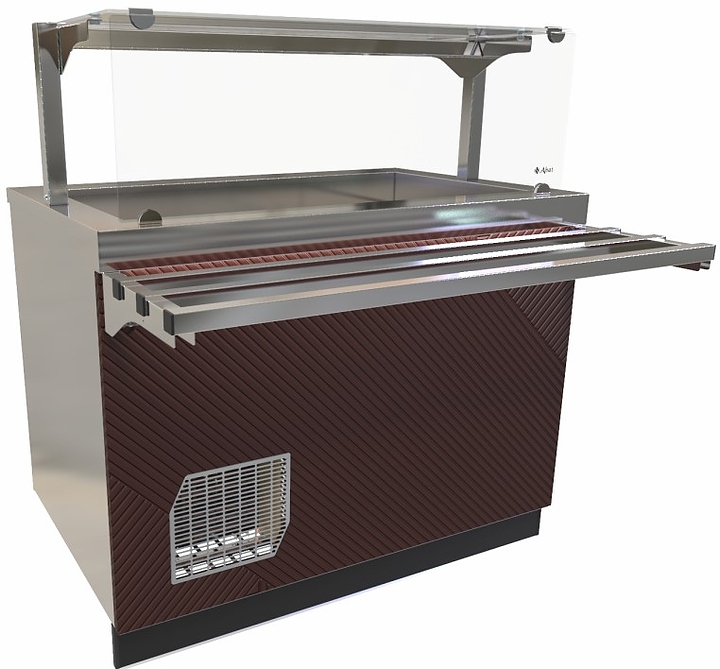 Прилавок-витрина холодильный Abat Сэйла ПВВ(Н)-70Е-НШ оригами