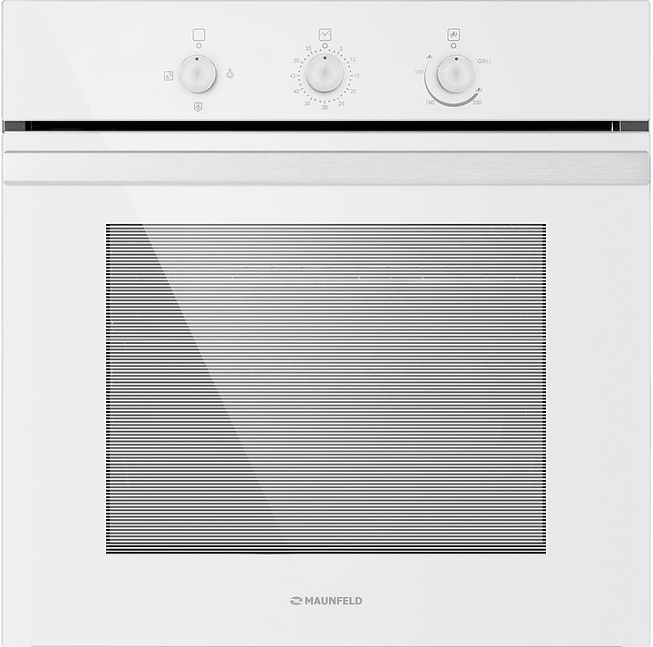 Духовой шкаф Maunfeld MGOG.673W белый / стекло