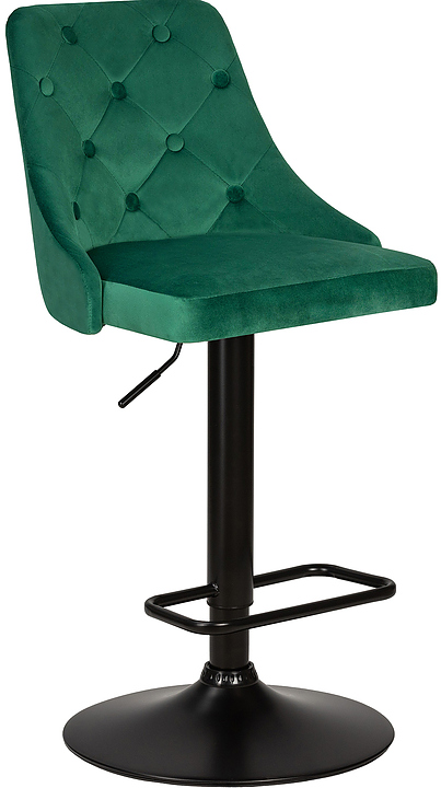 Стул барный DOBRIN 5021-LM-N JOSEPH BLACK (зеленый велюр) 2 шт.