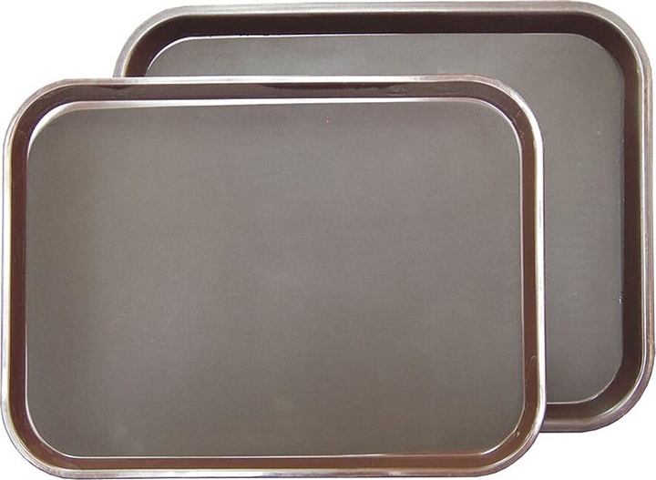 Поднос P.L. Proff Cuisine BarWare 1418CT- BROWN 45х35 см (пластик) прорезиненный коричневый