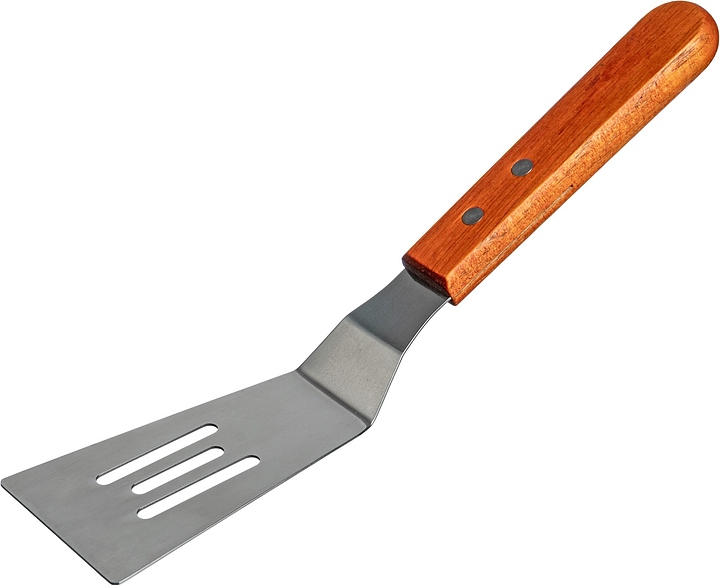 Лопатка MGSteel 77295 l=24,5 см с перфорированной головкой 13х5,5 см (нерж. сталь) и ручкой (дерево)