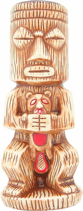 Стакан для коктейлей P.L. Barbossa Tiki TIKI0045 500 мл d=6 см h=21 см (керамика) коричневый