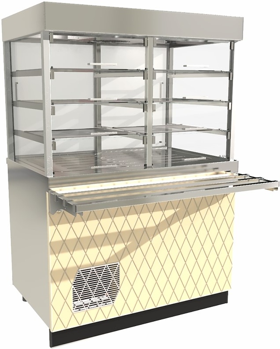 Прилавок-витрина холодильный Abat Сэйла ПВВ(Н)-70Е-С-02-НШ ромб