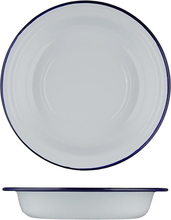 Салатник Sunnex CEP9087 Blue Rim 600 мл d=18,9 см h=3,6 см (эмалированная сталь)