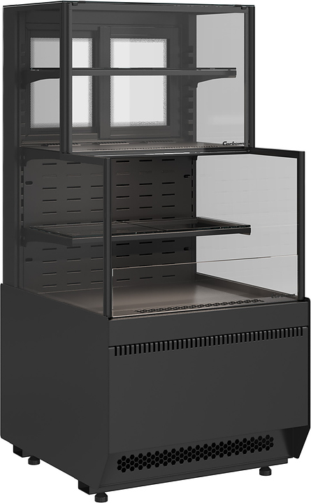 Витрина кондитерская комбинированная Carboma KC70 VV/VV 0,6-2-1 Standard боковина ступенька версия 2.0 (9005)