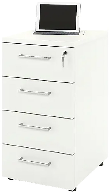 Тумба приставная ZAMM 4 ящика 41х60х74,5 см белая