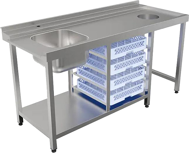 Стол для посудомоечной машины КОБОР СПМ/1-170/70/Л
