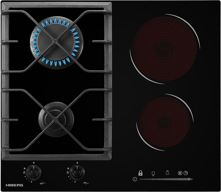 Варочная панель комбинированная Hiberg VM 6021 B черная