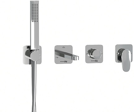 Встраиваемый комплект для ванны Wasserkraft Weida 3100 A3151.268.270.271.087.103 хром, никель