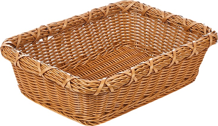 Корзинка плетеная Luxstahl Brown 5500 30х40х11 см (пластик) прямоугольная коричневая