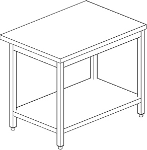 Стол рабочий BSV-inox СПЭ-504 П