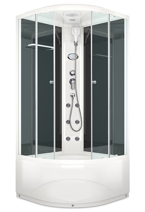 Душевая кабина с гидромассажем и блоком управления Domani-Spa Delight 99 high DS01D99HBCl10 90х90 см