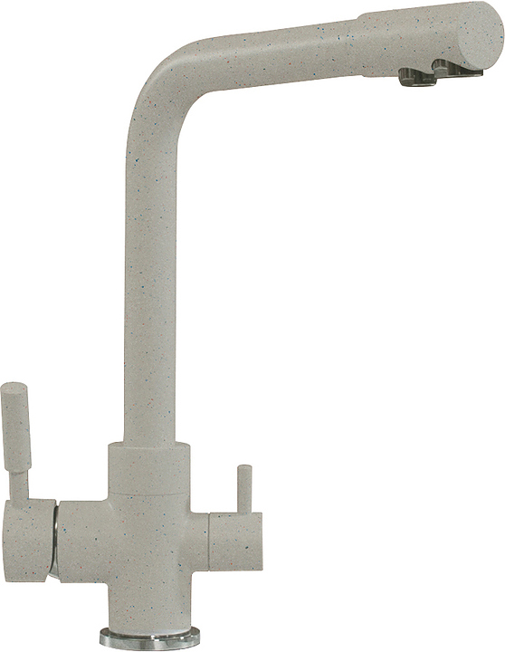 Смеситель для кухни Polygran Высокий Дуо серый
