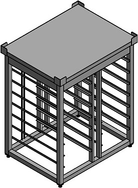 Подставка под пароконвектомат Giorik Movair Gastrolux ППО2-09.056.95/14GN/С/У-109 2х7 уровней под GN1/1 905х695х1090/1120 мм (нерж. сталь)