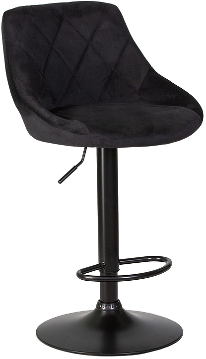 Стул барный DOBRIN 5007-LM-N LOGAN BLACK (черный велюр, черный) 2 шт.