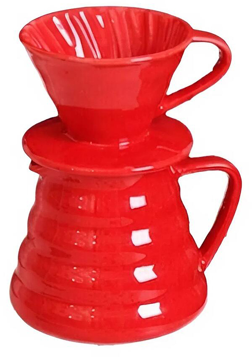Набор для пуровера P.L. Barbossa S0742 кофейник 520 мл с воронкой на 1-4 чашки (керамика)