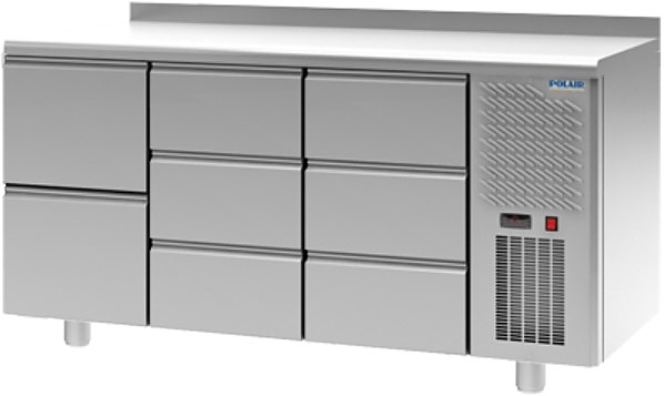 Стол холодильный POLAIR TM3GN-233-G с бортом