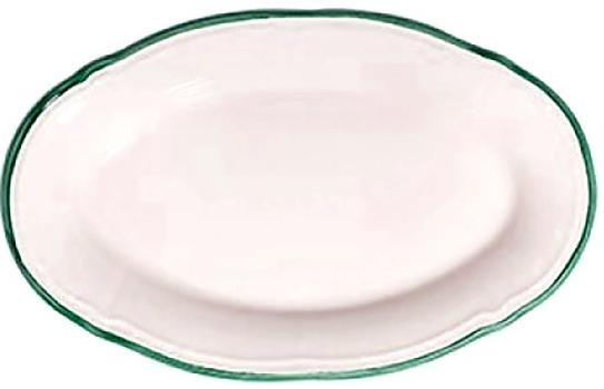 Блюдо овальное Line Green FLY21OKY470RIM 21 см
