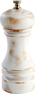 Мельница для перца APS 40535, 55х150 мм, дерево / нержавеющая сталь / металлический измельчитель, белая