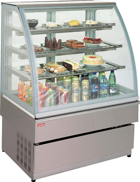 Витрина кондитерская UNIS Georgia III 100 double glass, inox