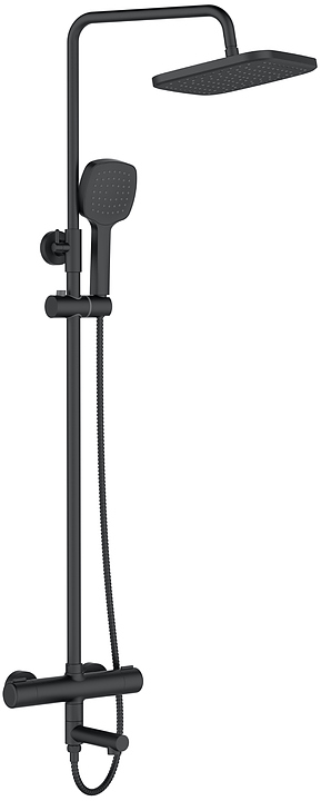 Душевая система с термостатическим смесителем ORANGE T02S4-911b черная