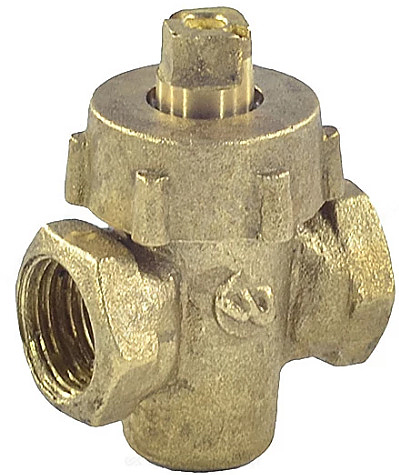 Кран пробко-сальниковый ККАЗ 11б6бк Ду25 Ру10 G1" ВР пробка латунь