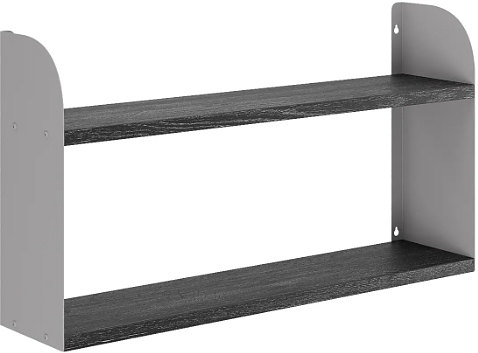 Полка КОБОР S1-80/20 aluminum/wood