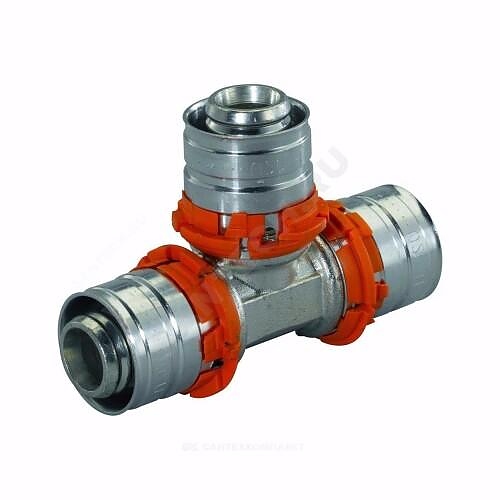 Тройник МП латунь пресс Дн 32 S-PRESS PLUS  1070563 (1015073) Uponor