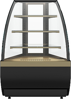Витрина кондитерская угловая Carboma K70 VV-3 Standard версия 2.0 (Bronze 9005/0109)