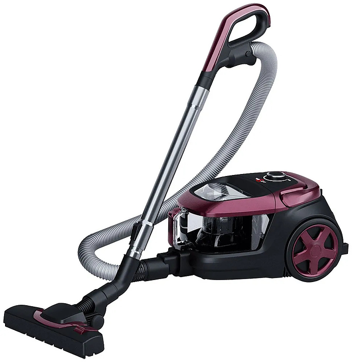 Пылесос для дома с контейнером Atvel DX2000 черный, малиновый