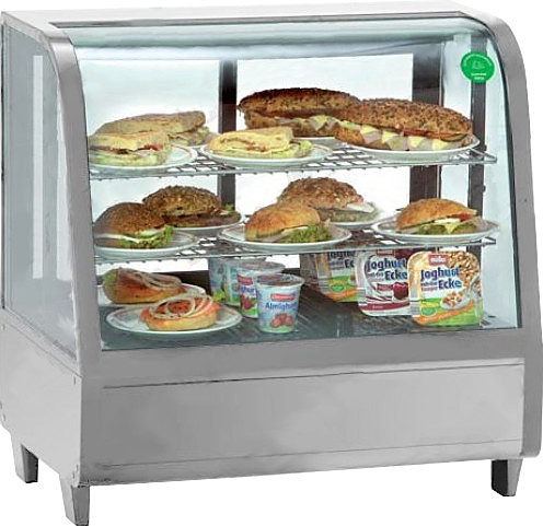 Витрина холодильная Koreco RTW100L серебро