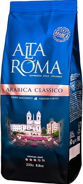 Кофе свежеобжаренный Alta Roma ARABICA CLASSICO  (арабика, в зернах, 0,25 кг)