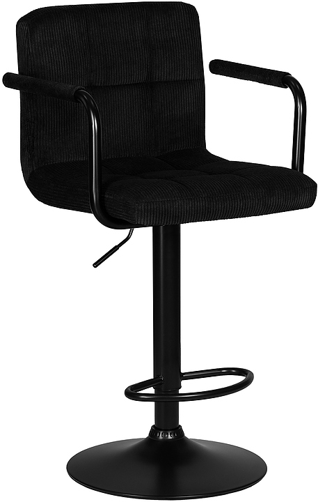 Стул барный DOBRIN 2041-52 KRUGER ARM BLACK (черный вельвет) 2 шт.