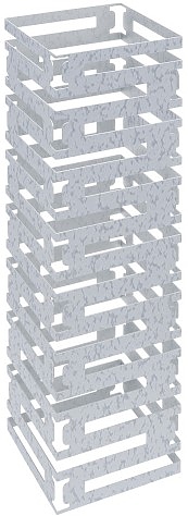 Подставка фуршетная Luxstahl Куб 200х200х750 мм серебро с белым