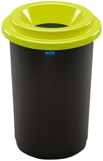 Контейнер для мусора PLAFOR Eco Bin 50 л черный, зеленый