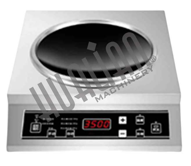 Индукционная плита Hualian Вок HIC-Q350 3.5 кВт 350х420х103 мм нержавеющая сталь