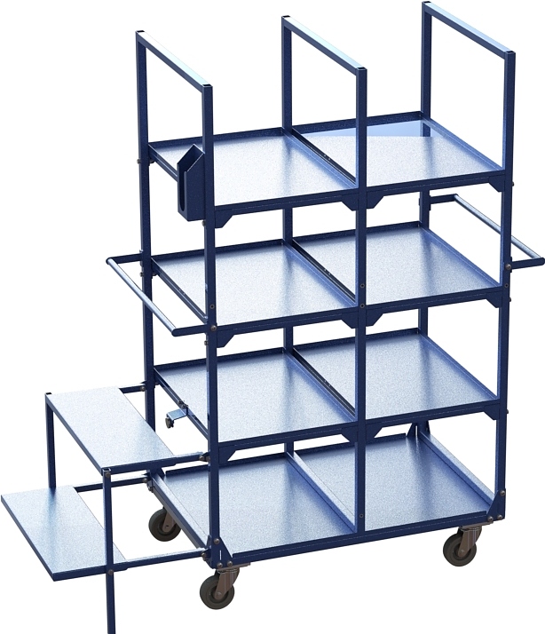 Тележка производственная MetallCart VK13 для подбора, 8 ячеек