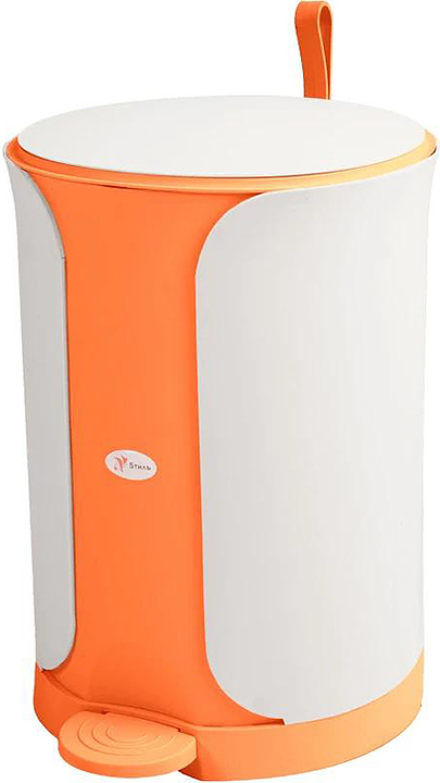 Бак для мусора ТАРА.РУ Sтиль МБ-18 оранжево-белый 18 л