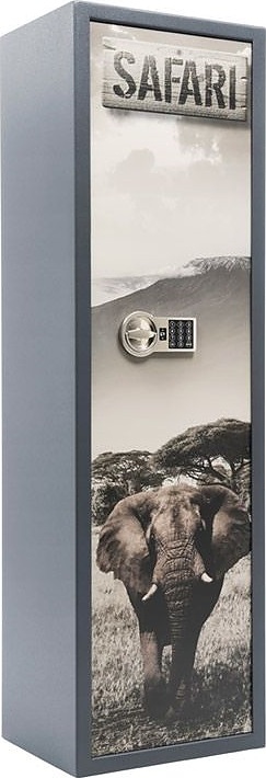 Сейф Valberg САФАРИ EL Print, 125/7 л, светло-коричневый с принтом на двери