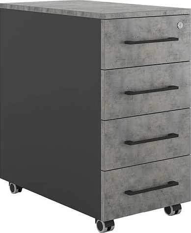 Тумба мобильная КОБОР TМ4-40/70 black/chicago