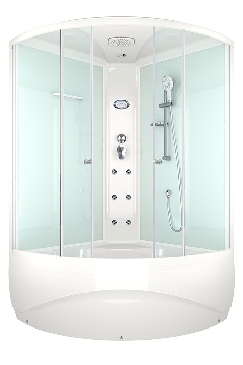 Душевая кабина с гидромассажем и блоком управления Domani-Spa Vitality high DS01V1212HWCl10 120х120 см